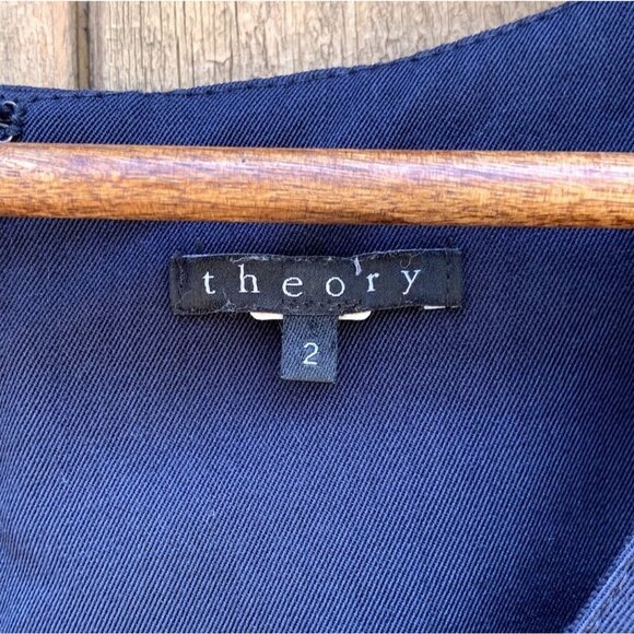 Theory Wool Jumper Dress Midnight Blue Black Size 2 - Picture 10 of 11